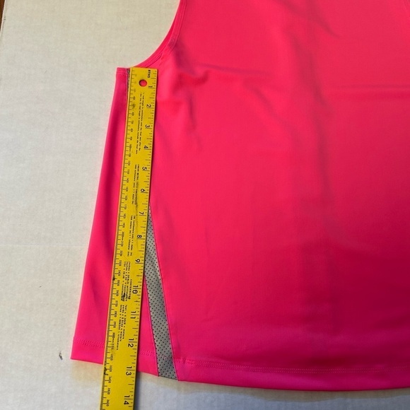 Jessica Simpson The warm up tank top pink with metallic stripes Sz-M. X7 - Picture 11 of 11